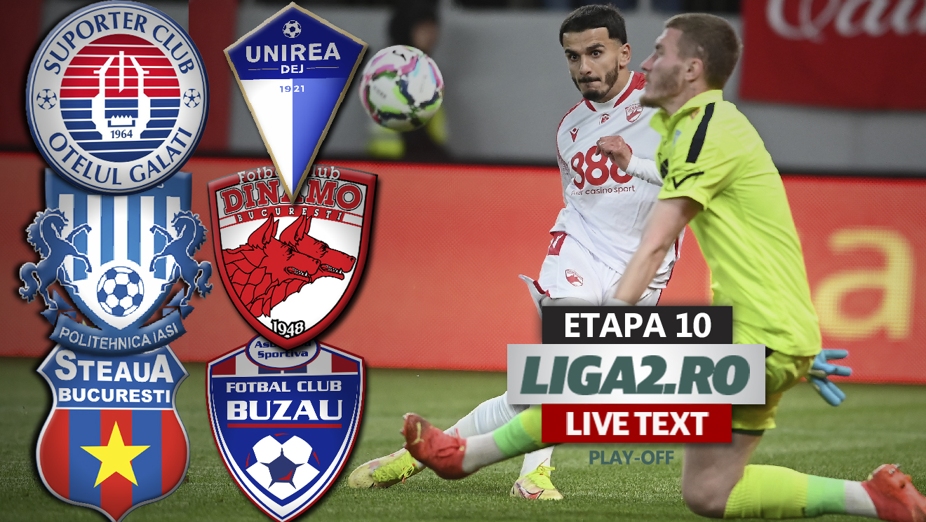 Final de play-off în Ligii 2 | SC Oțelul Galați promovează în SuperLigă. Dinamo și Gloria Buzău au fost umilite de Poli Iași și Steaua, dar merg în barajele de promovare