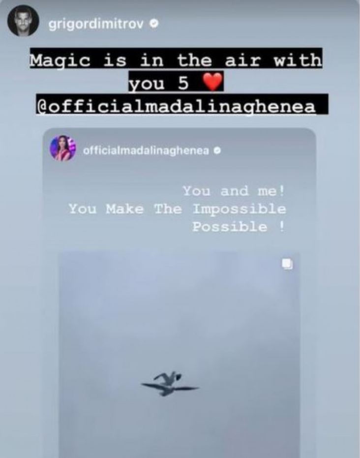 Mădălina Ghenea și Grigor Dimitrov și-au oficializat relația
