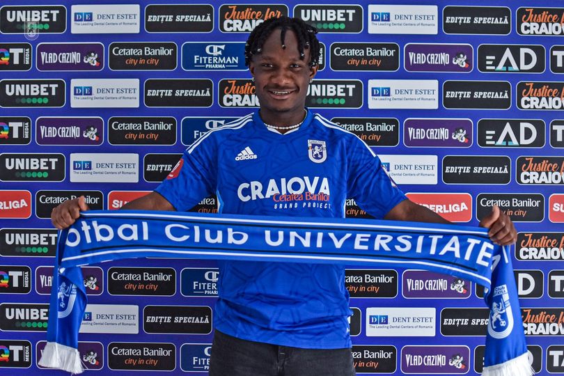 ProSport, confirmat: Moses Abbey a fost prezentat oficial de FC U Craiova! Când va debuta ghanezul pentru echipa din Bănie