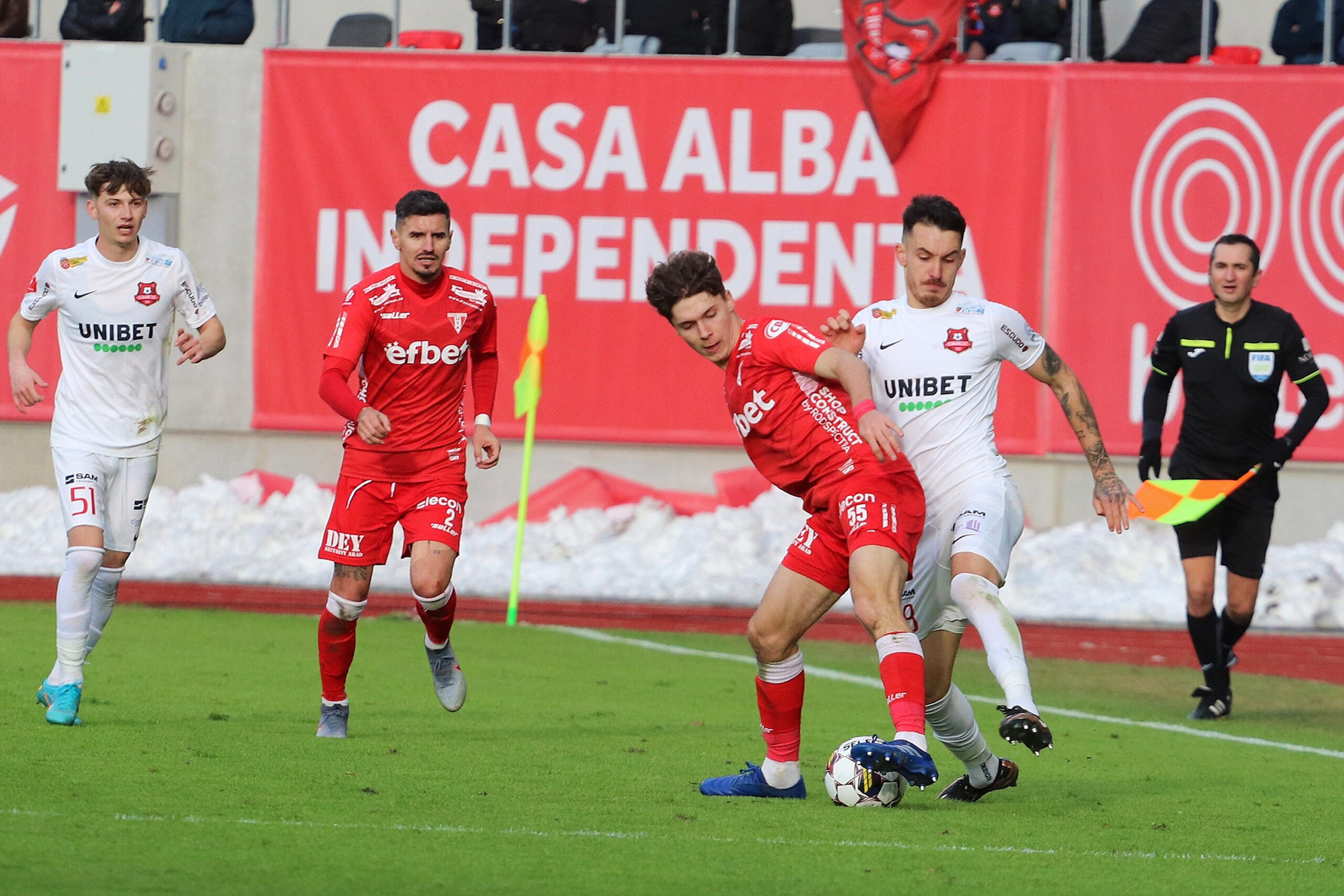 The Romania Liga I Relegation Group match between UTA Arad and FC  Hermannstadt UTA Arad pose