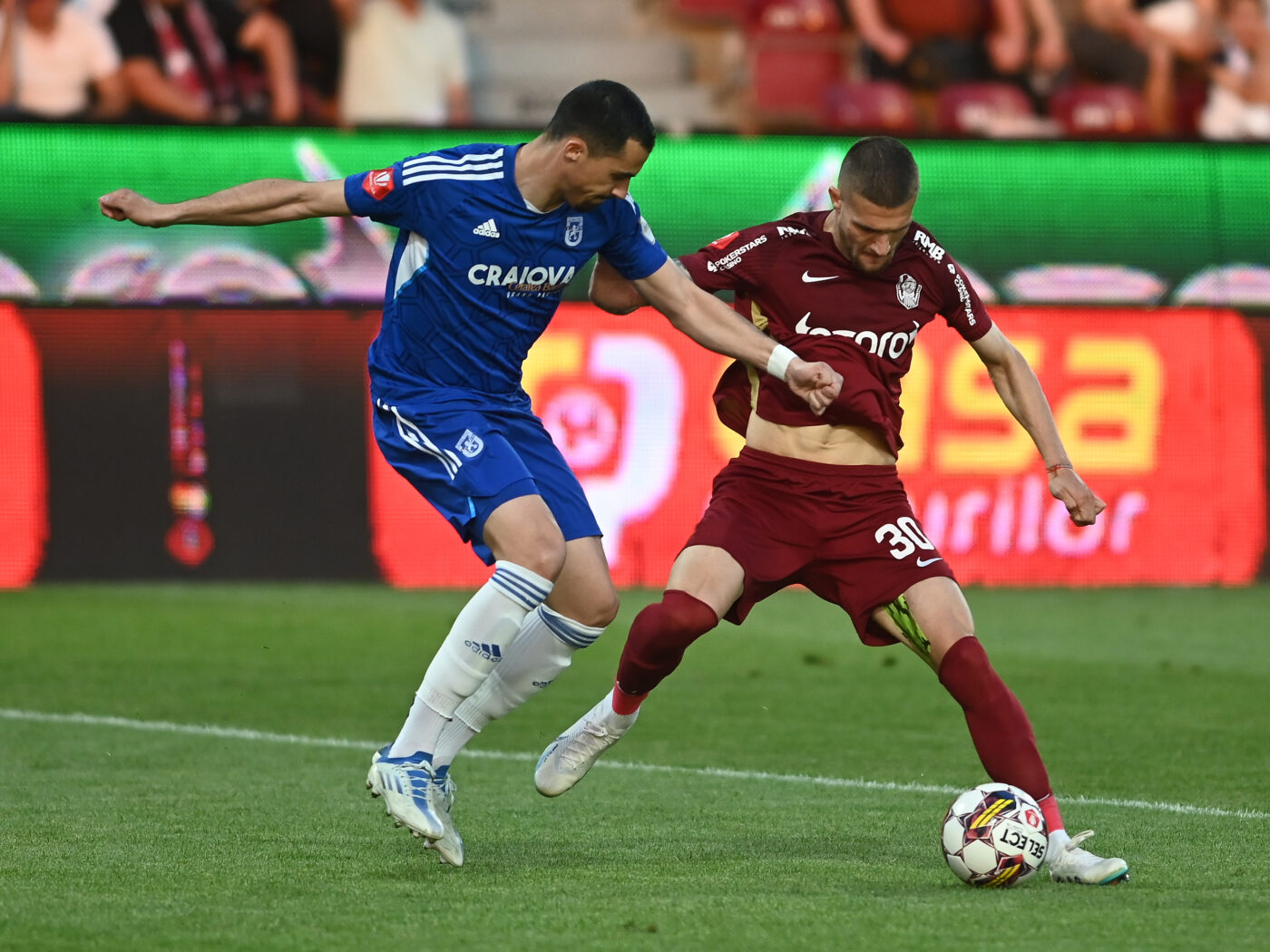 CFR Cluj – FC U Craiova 1-0, în barajul pentru Conference League. Ardelenii prind cupele europene după un meci în care au sărit scântei din toate direcțiile
