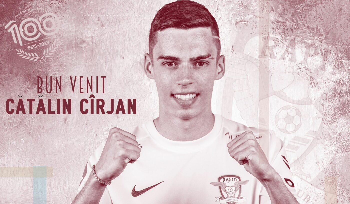 Cătălin Cîrjan, prezentat oficial la Rapid! Prima reacție a fotbalistului de la Arsenal: „Dacă depindea de mine aș fi semnat din prima clipă! Mă gândesc la titlu!”