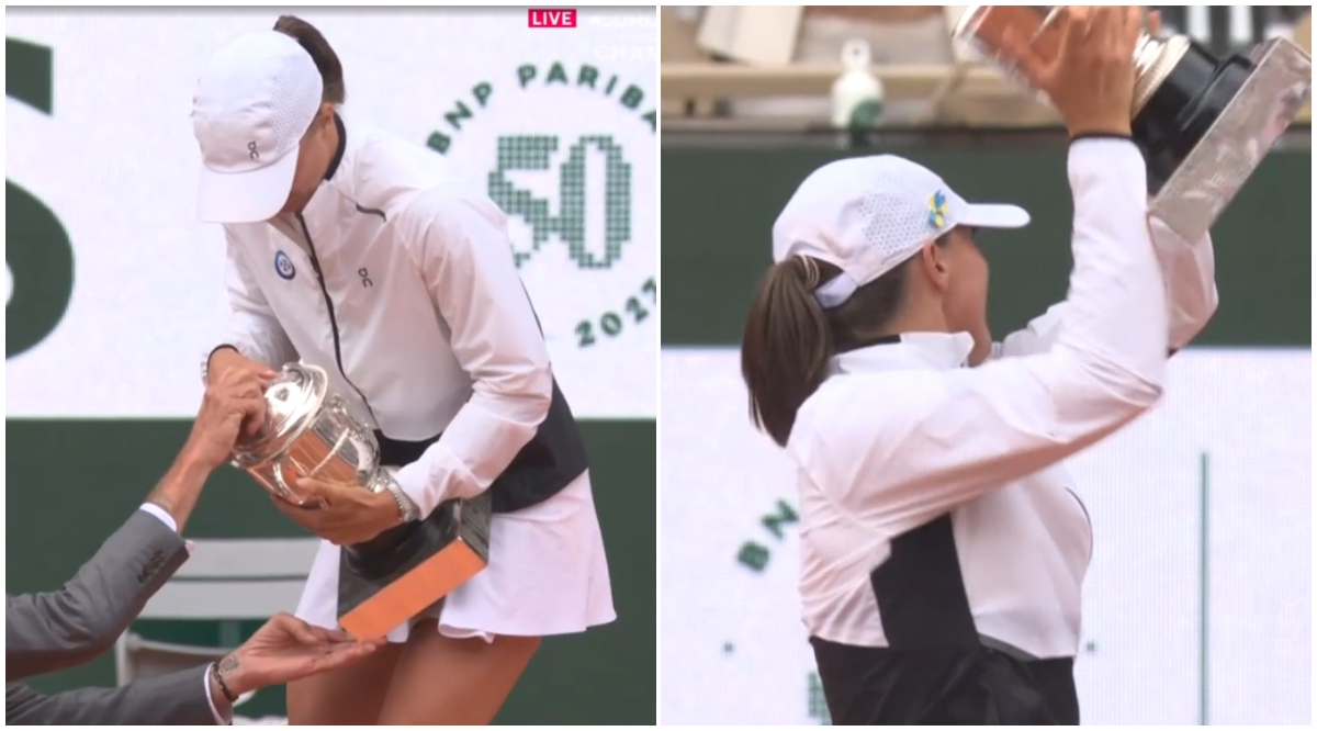 Incident hilar la festivitatea de premiere de la Roland Garros! Iga Swiatek, la un pas să distrugă legendarul trofeu „Suzanne Lenglen” | FOTO & VIDEO