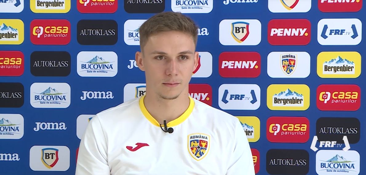 Înainte să revină la Fiorentina, Louis Munteanu și-a stabilit un obiectiv personal: vrea victorii cu Kosovo și Elveția în preliminariile Euro 2024! „Mergem să luăm 6 puncte, o să-mi dau viața pe teren!”