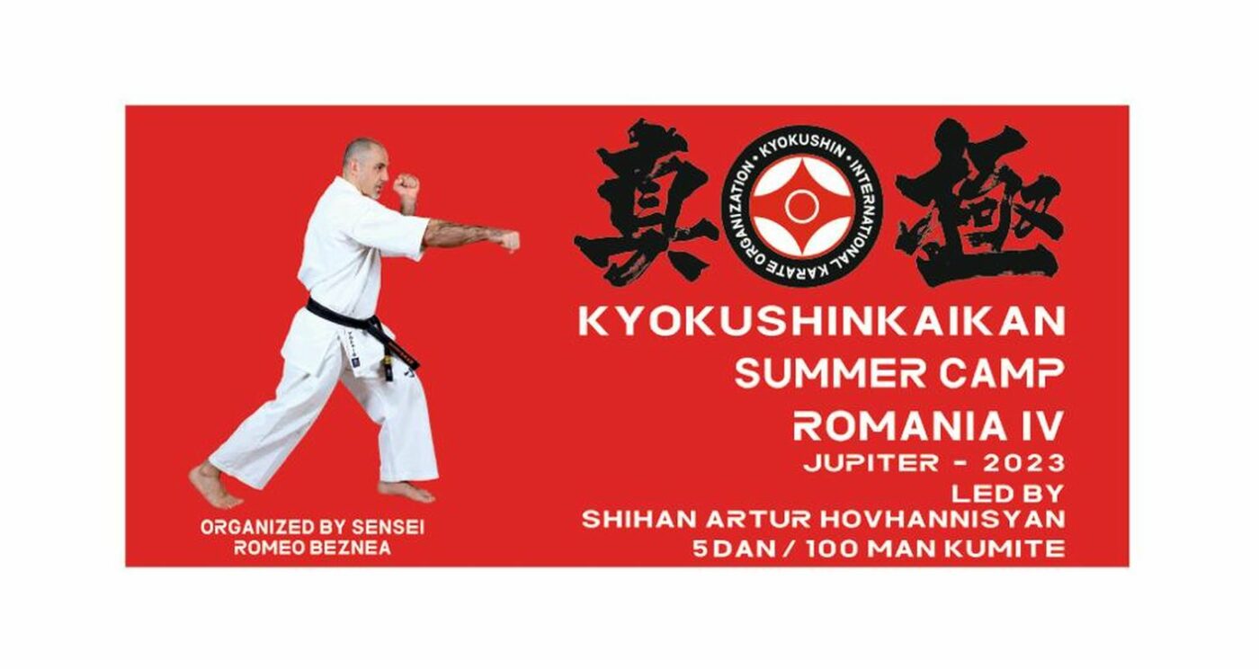 Shihan Artur Hovhannisyan – Instructor Honbu, 100 men kumite, 5 dan Karate Kyokushin – va conduce un stagiu de karate în România
