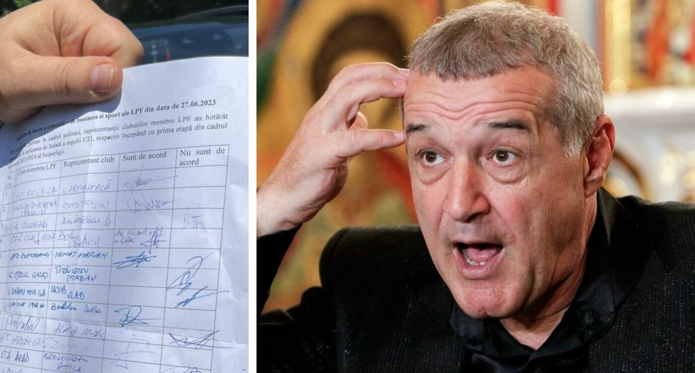 Votul care l-a scandalizat pe Gigi Becali! Miliardarul a venit cu foaia pe care cluburile au spus dacă sunt de acord cu propunerea FCSB de a se elimina regula U21: cine a semnat pentru și cine a fost împotriva! | FOTO