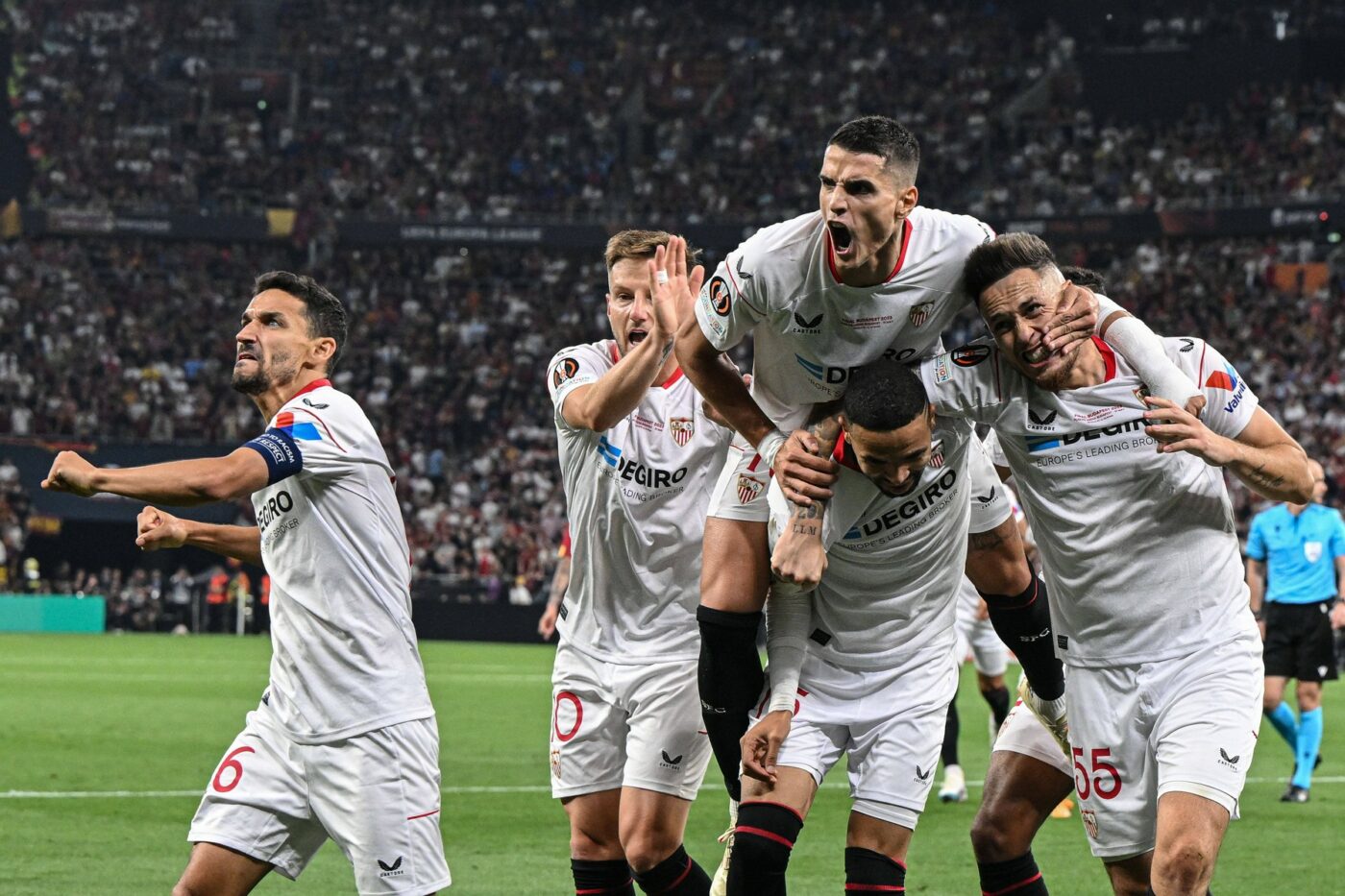 Sevilla – AS Roma, 1-1 (4-1 d.l.d.), finala Europa League! Sevilla câștigă trofeul la capătul unei partide absolut spectaculoase și își asigură locul în Liga Campionilor pentru sezonul viitor. FOTO de pe stadionul din Budapesta