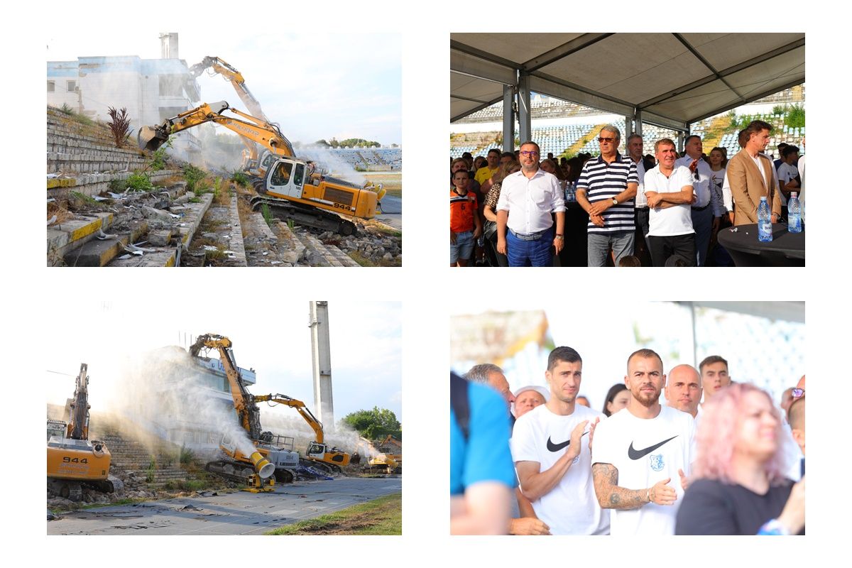 Gică Hagi își vede visul cu ochii! „Începem construirea unui stadion ultramodern, cum nu mai există în România”. Vechea arenă „Gheorghe Hagi”, pusă la pământ! GALERIE FOTO