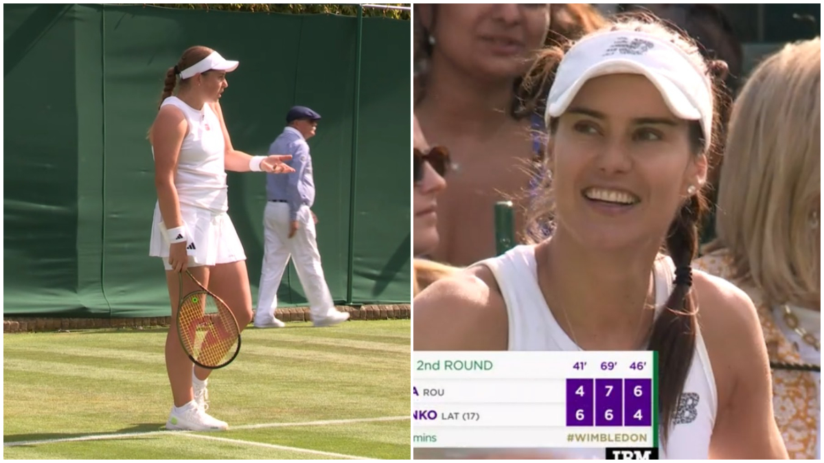 Jelena Ostapenko s-a simțit „furată” în meciul cu Sorana Cîrstea de la Wimbledon! Schimb aprins de replici între letonă și arbitrul de scaun | FOTO
