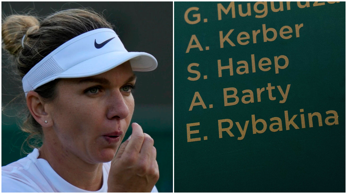 Detaliul bizar observat pe panoul de onoare de la Wimbledon, unde se află și numele Simonei Halep: „L-au aliniat greșit!” FOTO