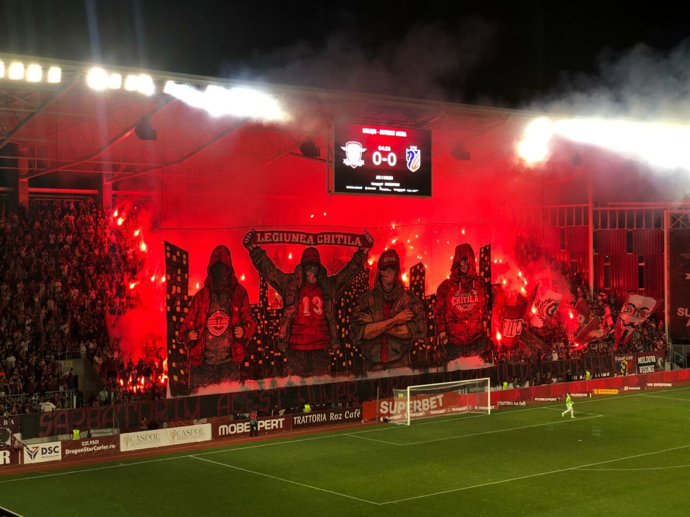 Scenografie spectaculoasă în startul meciului Rapid – FC Botoșani! Ce au afișat suporterii giuleșteni | FOTO