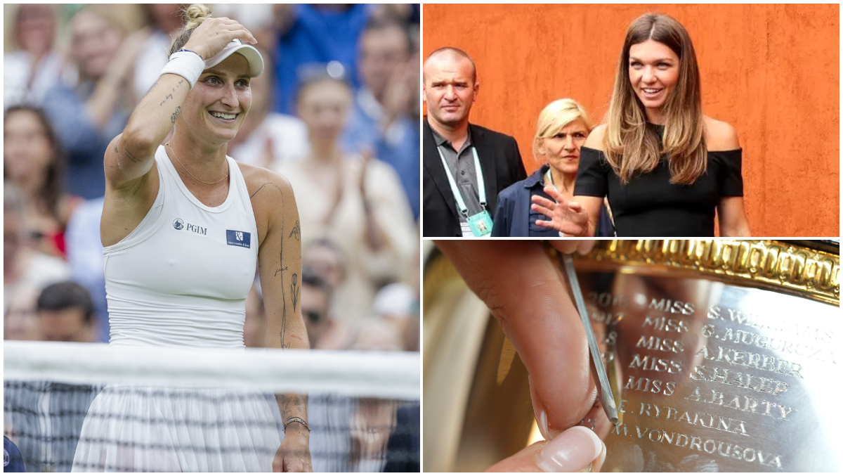 Reacția Simonei Halep când a văzut că Marketa Vondrousova, „coșmarul” ei din circuitul WTA, s-a încoronat campioană la Wimbledon! Românca, impresionată de performanța cehoaicei | FOTO