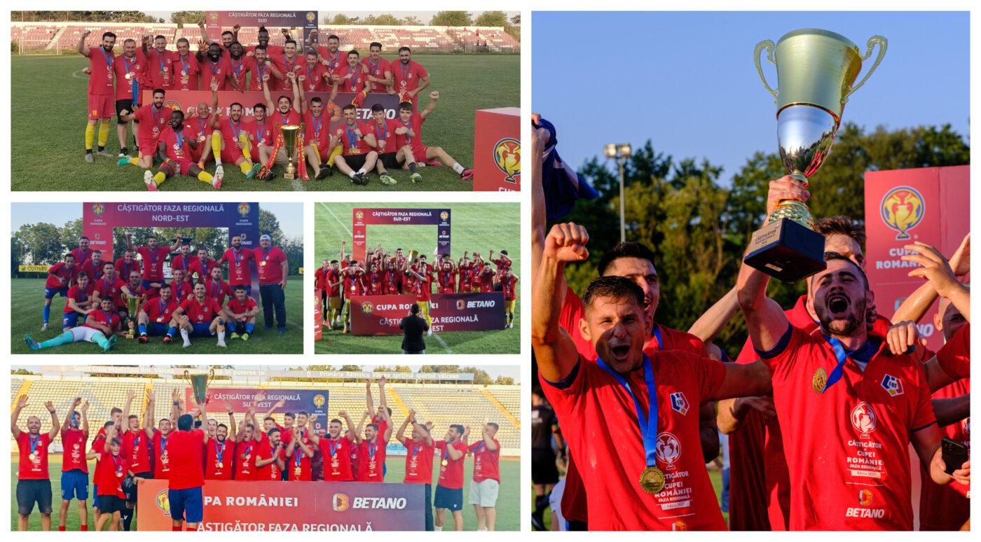 Câștigătoarele celor șapte finale din Faza regională a Cupei României. Echipa lui Petre Grigoraș a obținut din nou trofeul