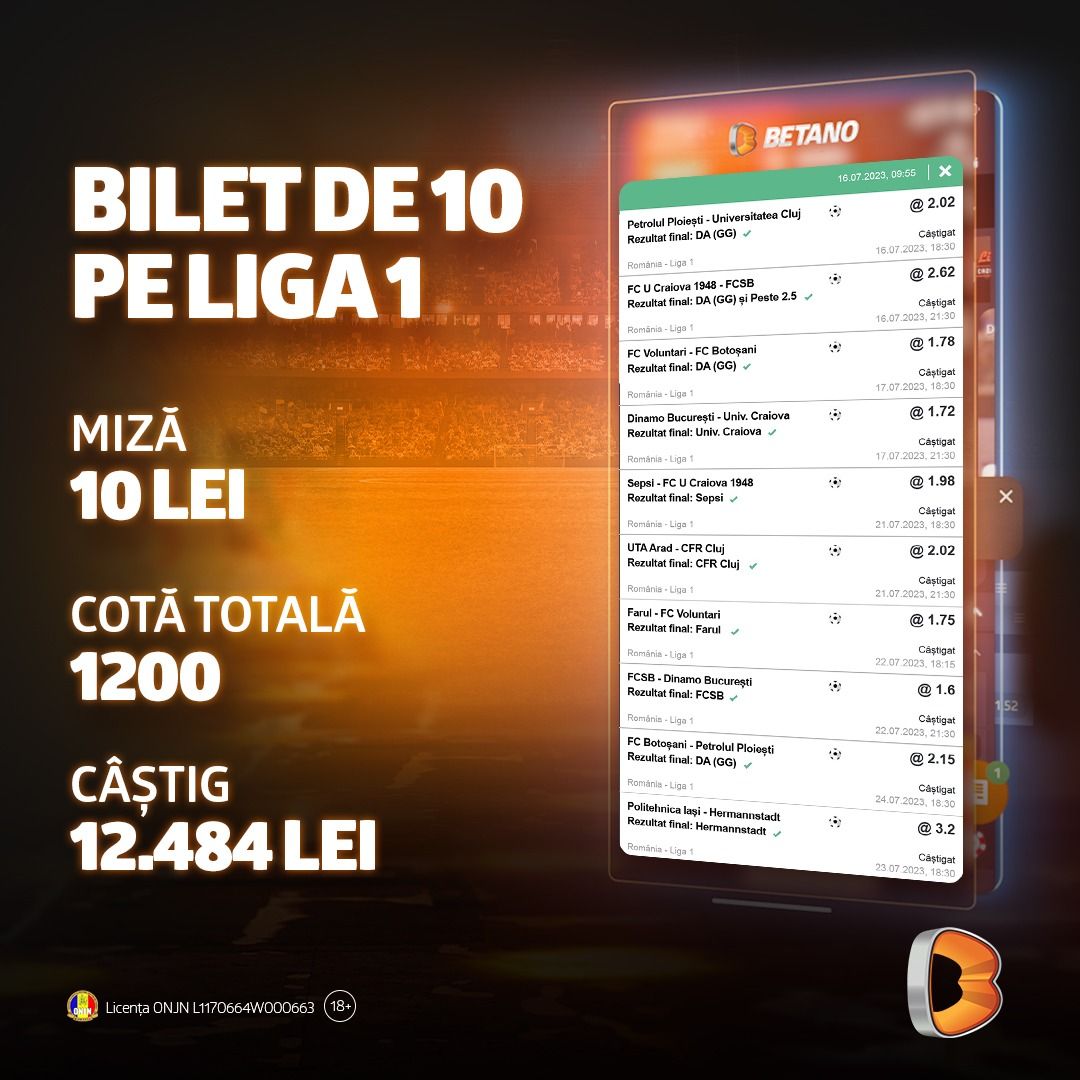 ADVERTORIAL | Bilet de 10 pe Liga 1