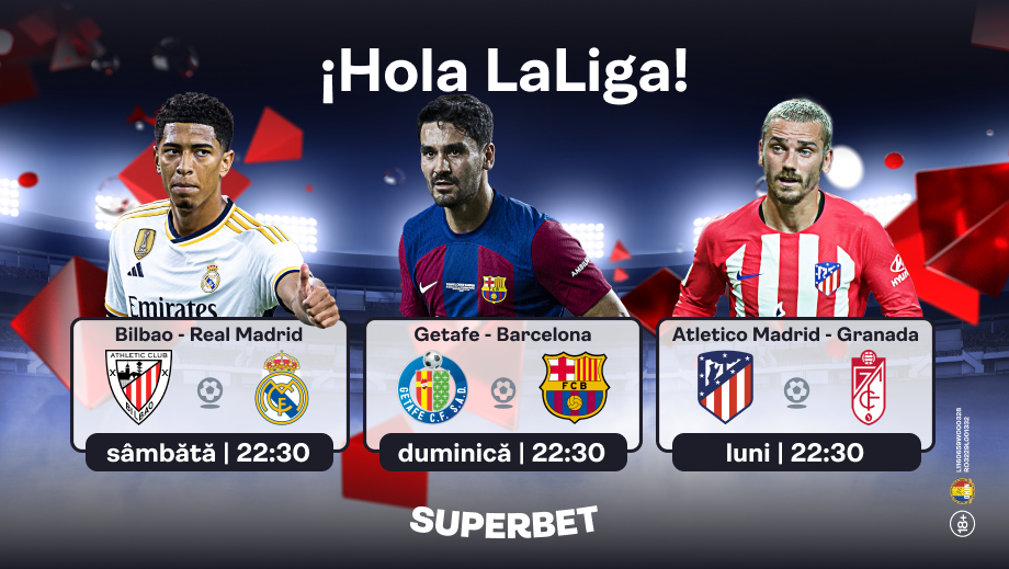ADVERTORIAL | Revine LaLiga! SuperCotele pentru meciurile lui Real, Barcelona şi Atletico