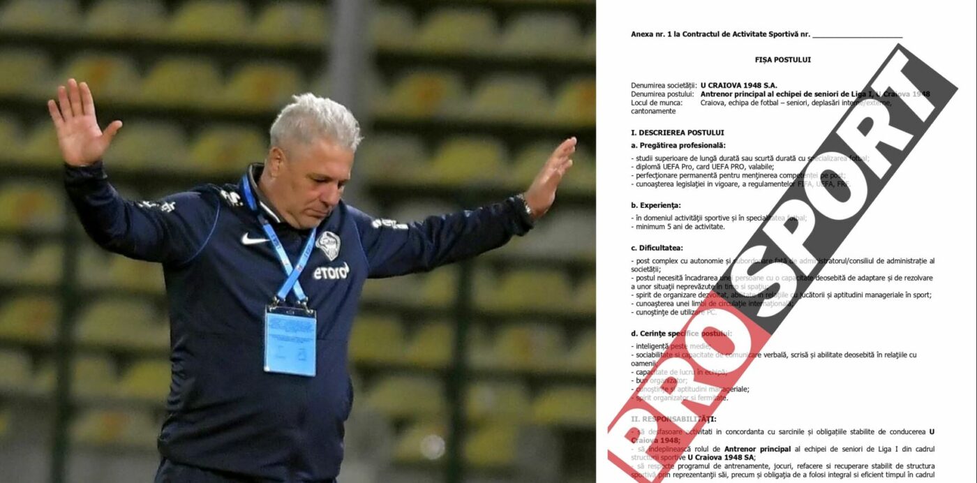 Fişa postului incredibilă pe care Adrian Mititelu i-ar fi făcut-o lui Marius Şumudică! Ar fi putut fi dat afară dacă nu avea fermitate sau inteligență peste medie: cerințe halucinante! | DOCUMENT FOTO PROSPORT