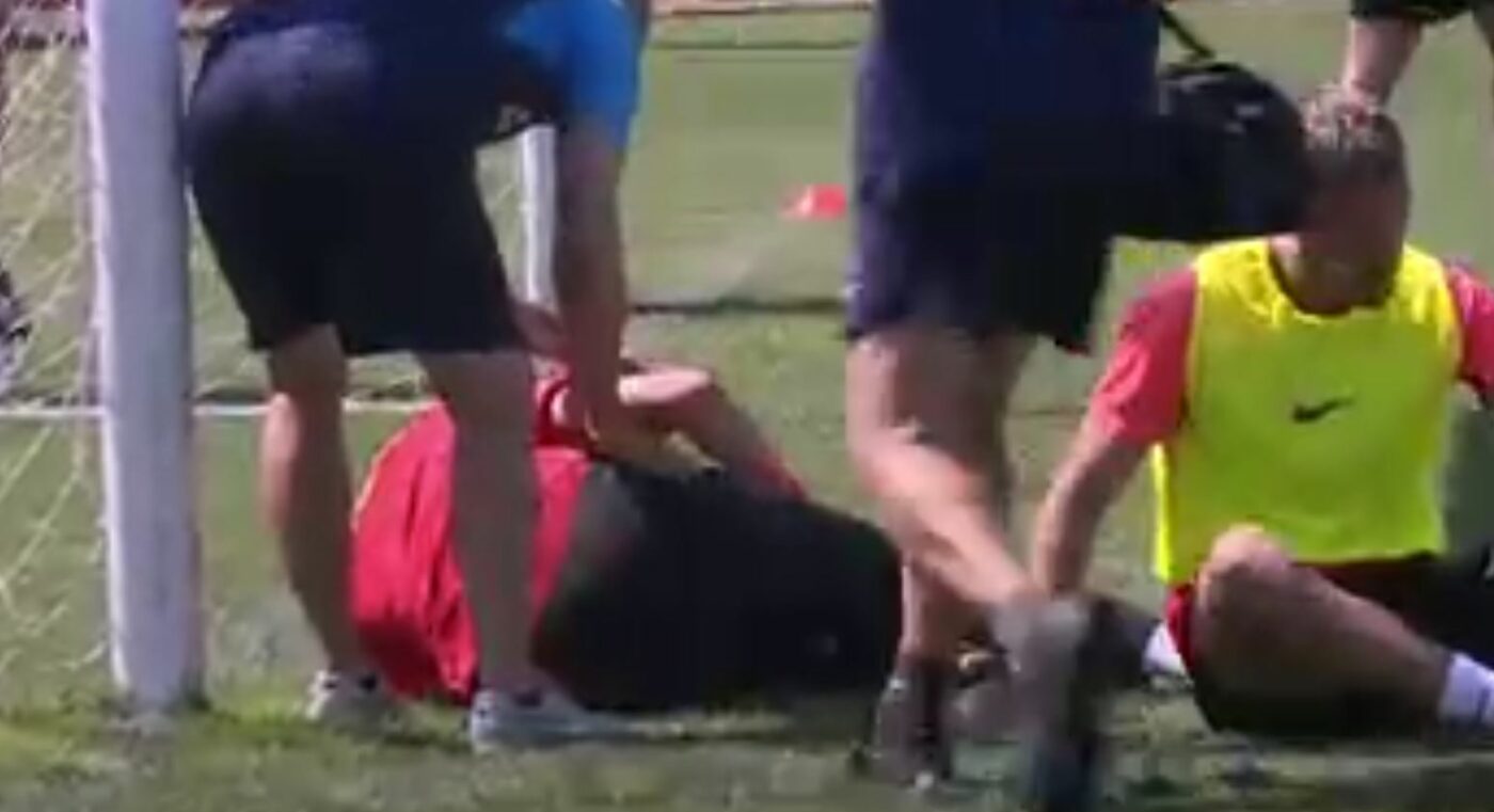 Probleme pentru Elias Charalambous înainte de UTA Arad – FCSB: un jucător a urlat de durere și a părăsit antrenamentul accidentat! A avut parte de un ghinion teribil | VIDEO