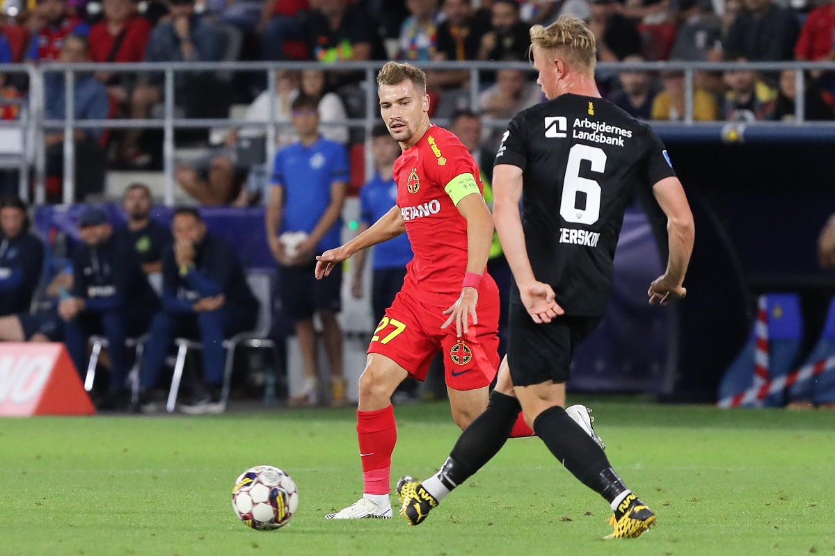 Darius Olaru dă vina pe arbitru după ce FCSB a ratat victoria cu Nordsjaelland: „A fost penalty!”