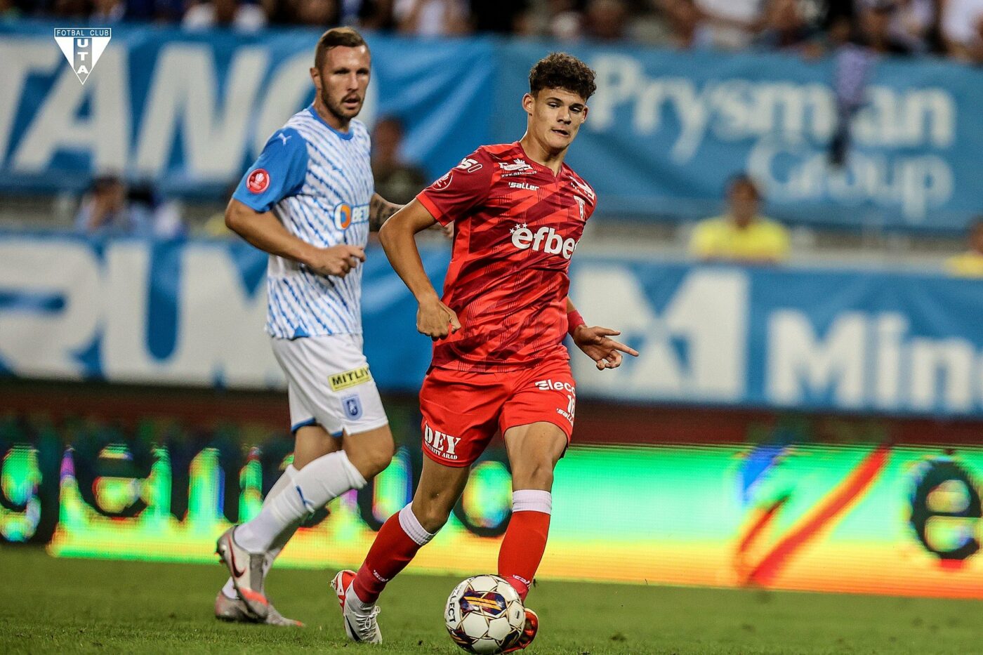 Raul Stanciu a scris istorie pentru UTA Arad: a devenit cel mai tânăr debutant din Superliga! Primul antrenor l-a emoționat din plin: „A venit 400 de km, deși nu știa că voi juca!”