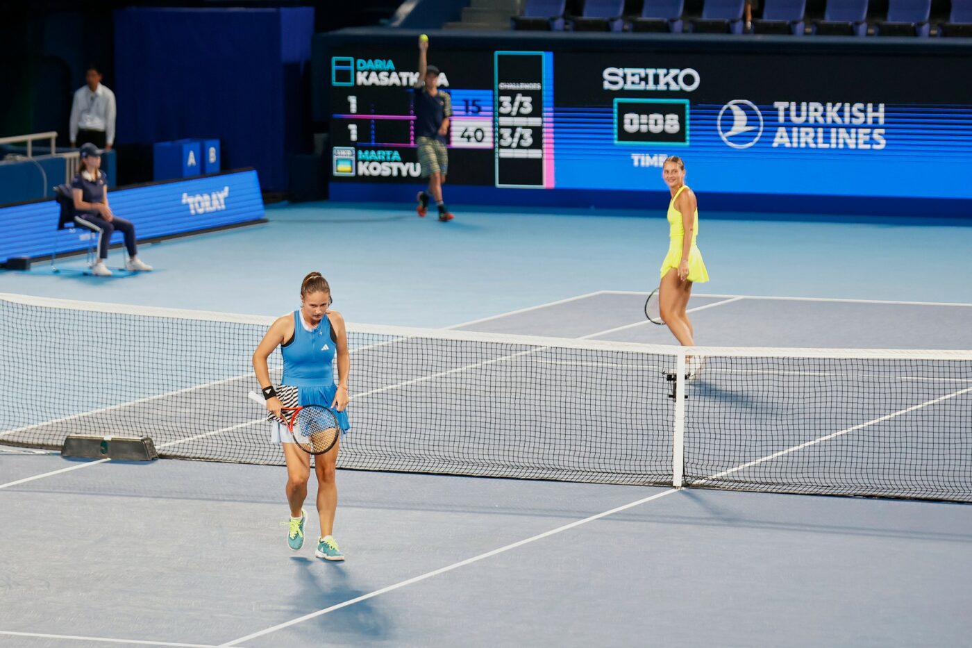 Absolut nemaivăzut. Așa ceva nu s-a mai întâmplat pe un teren de tenis: jucătoarea din Ucraina, gest de dispreț total față de adversara din Rusia!