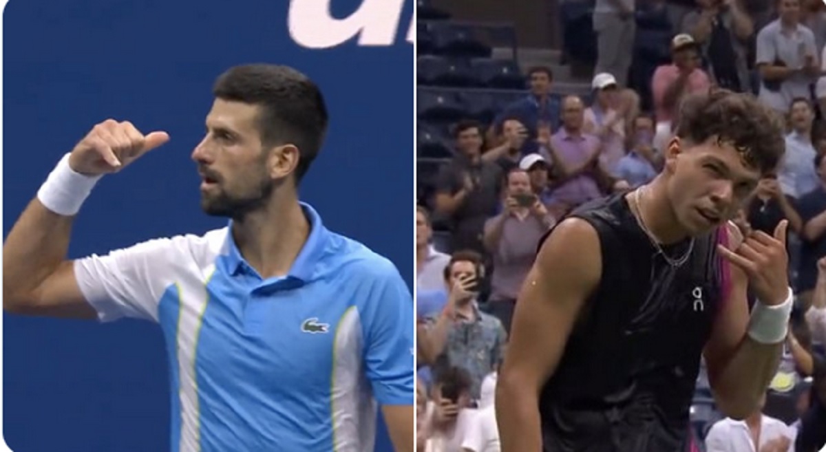 Cum a explicat Novak Djokovic gestul ironic făcut după semifinala US Open! „Nole” i-a închis telefonul în nas adversarului: „Am decis să îl copiez” | VIDEO