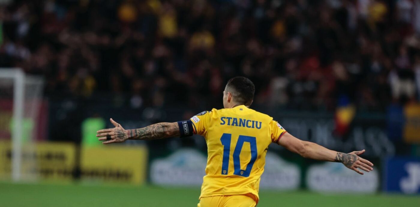 Nicolae Stanciu a ajuns peste Ilie Dumitrescu în istoria echipei naționale. Bornă importantă atinsă de căpitanul naționalei contra Kosovo
