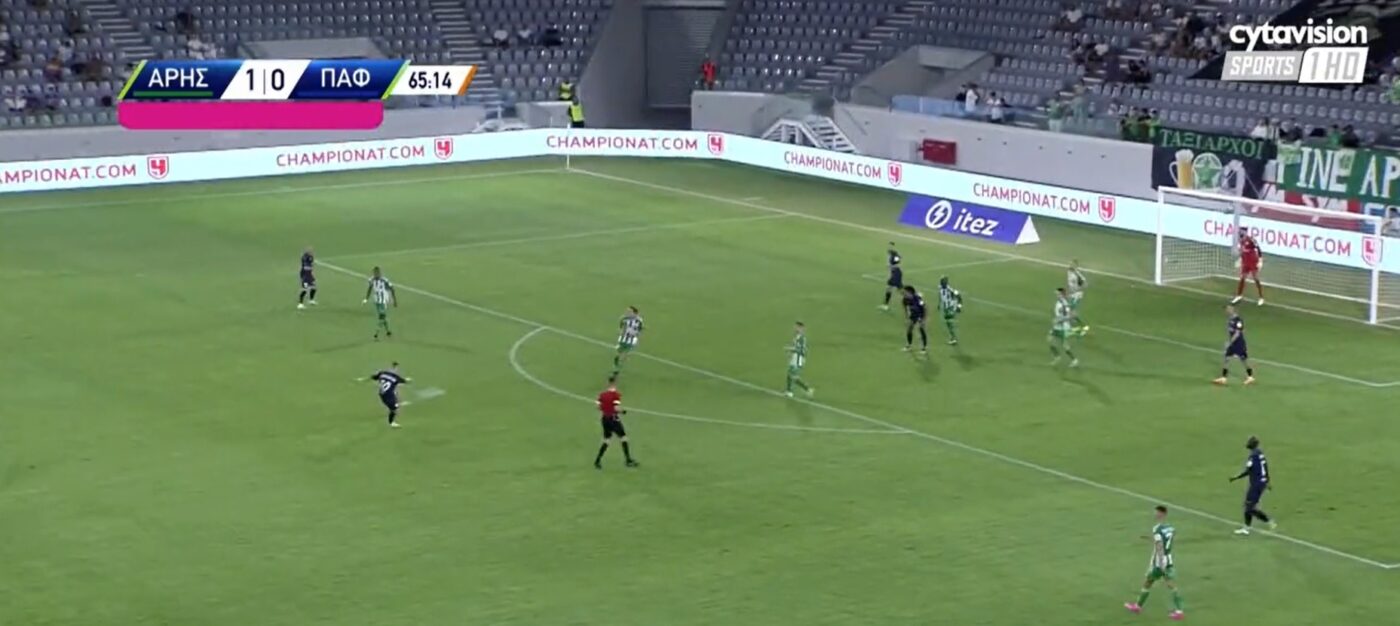 Vlad Dragomir, gol a la Zidane în ultimul meci al lui Pafos! Românul a executat portarul cu o „bombă” expediată din afara careului | VIDEO