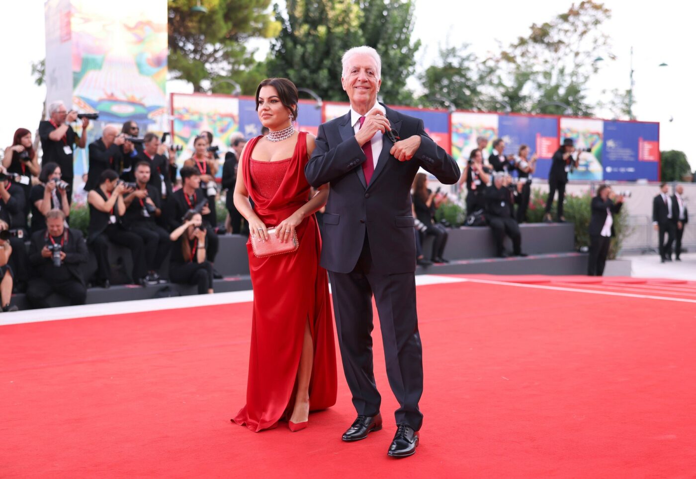 Piero și Romina Ferrari, pe covorul roșu la Festivalul de la Veneția