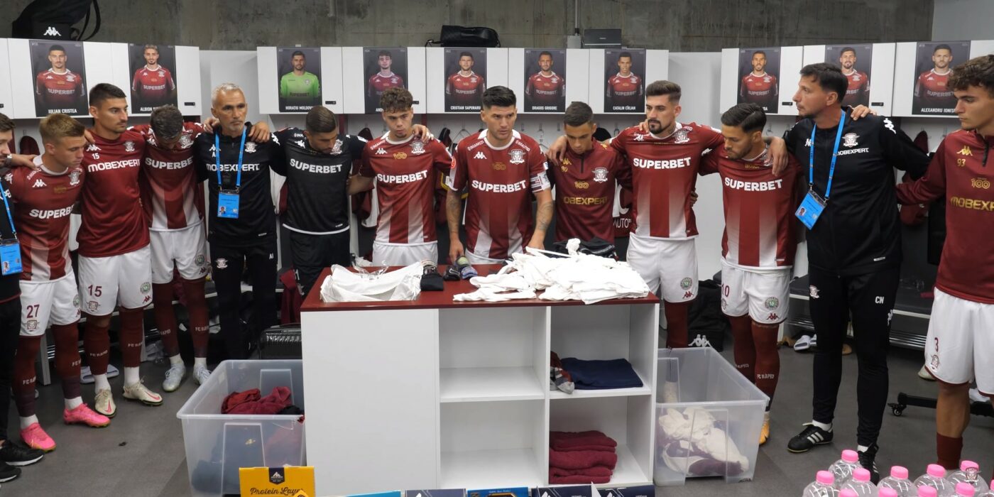 Cristi Săpunaru, discurs demn de un adevărat lider la meciul cu CFR Cluj. Cum i-a mobilizat căpitanul Rapidului pe colegii săi de echipă | VIDEO