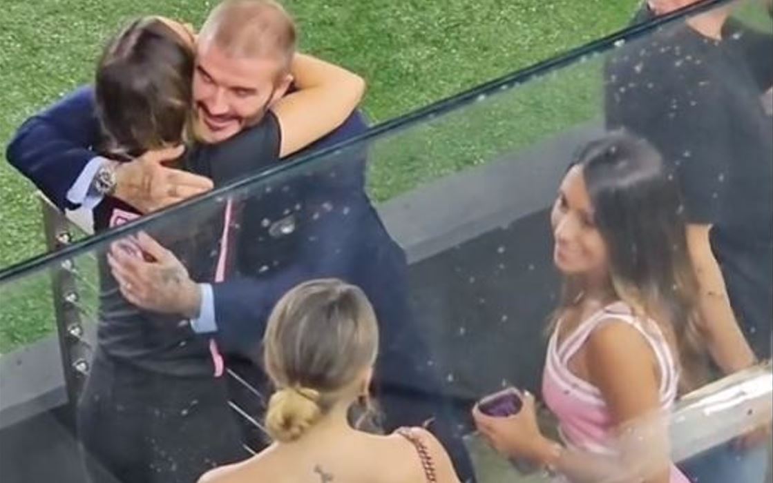 Cum a reacționat soția lui Leo Messi când l-a văzut pe David Beckham de la o distanță foarte mică! Imaginile cu ea sunt virale în toată America | VIDEO