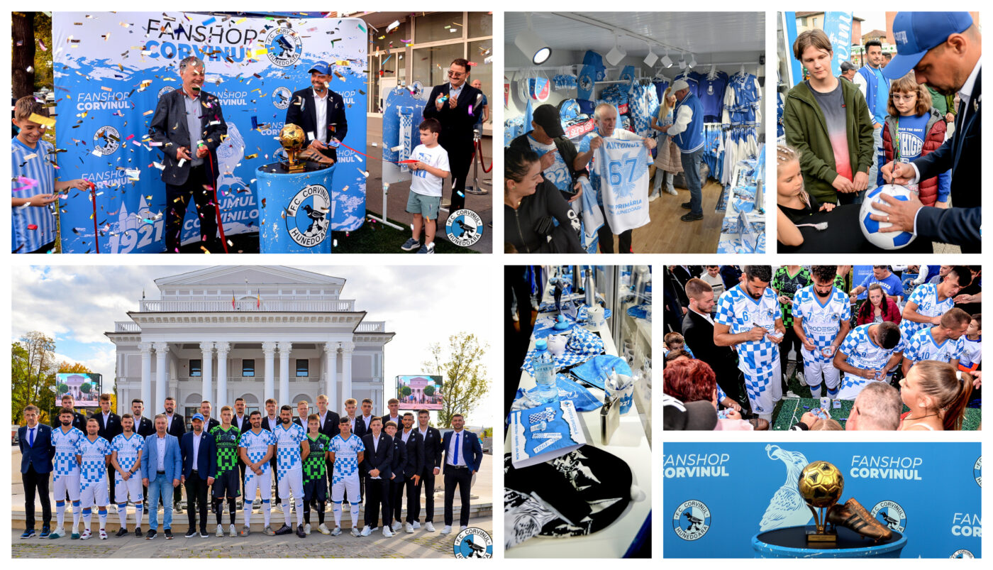 VIDEO | Corvinul și-a inaugurat magazinul oficial, iar la eveniment echipa a prezentat și un nou echipament de joc