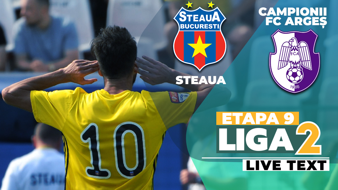 Steaua execută CFC Argeș în Ghencea și trece peste ea în clasament. Echipa piteșteană a jucat mai mult de o repriză în inferioritate și a marcat în prelungiri, la singurul șut pe poartă