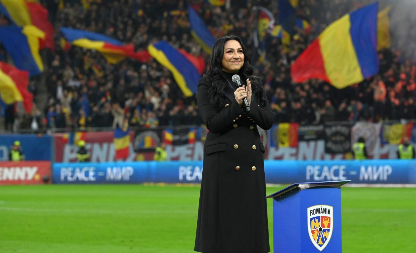 Andra a descris în două cuvinte ce a simțit când a cântat imnul României la meciul cu Elveția, alături de 50.000 de oameni! Ce a postat pe contul de 3,9 milioane de urmăritori face înconjurul țării