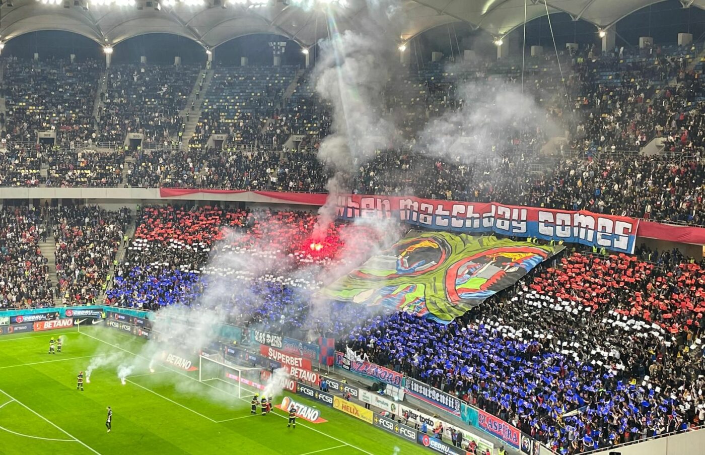Atmosferă de derby pe Arena Națională la FCSB – Rapid! Startul partidei a fost întârziat preț de câteva minute | FOTO & VIDEO
