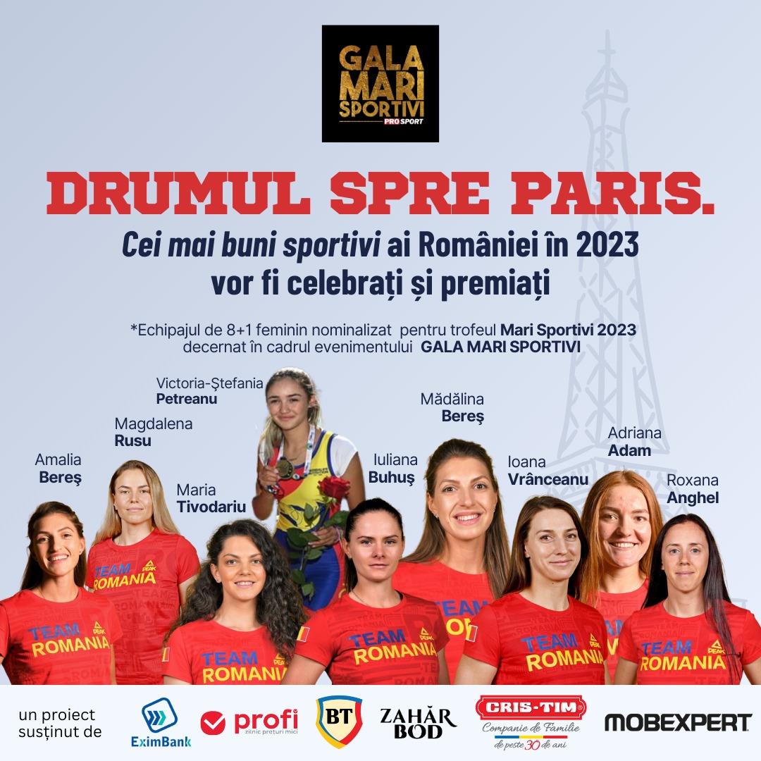 Gala Mari Sportivi ProSport 2023! Echipajul din proba de opt plus unu, cel în care ne punem speranțe la JO de la Paris