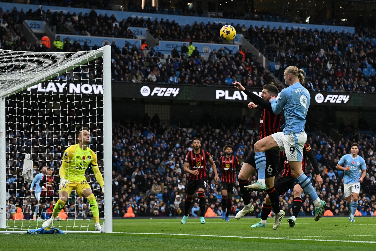 Haaland n-a reușit să-l învingă pe Ionuț Radu, dar Manchester City a câștigat meciul cu Bournemouth! Românul a luat un gol de Mondiale | VIDEO