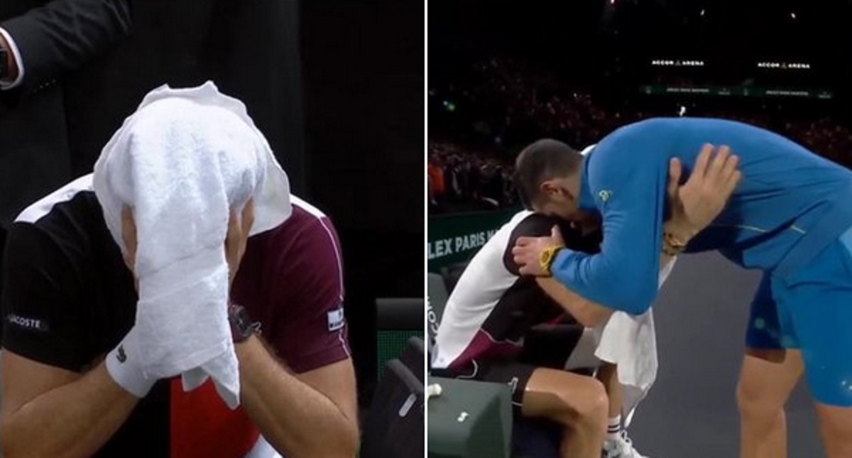 Momente incredibile după finala Mastersului de la Paris! Novak Djokovic a oprit interviul și s-a dus direct la Grigor Dimitrov, care s-a prăbușit emoțional | VIDEO