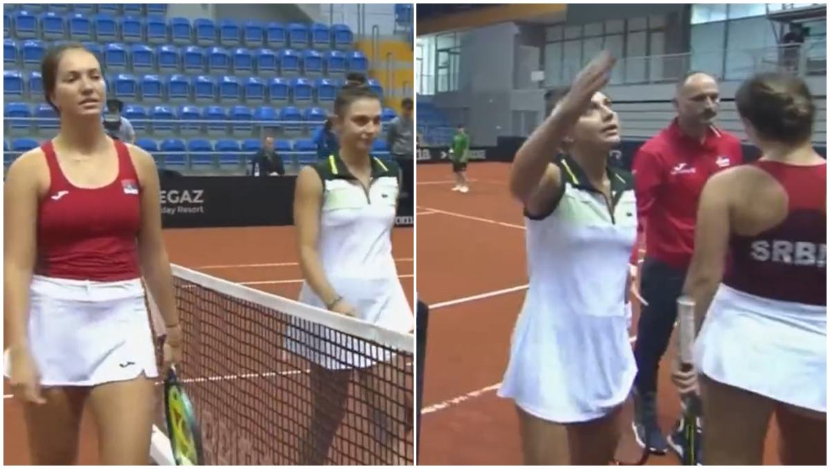 Moment hilar la meciul Serbia – România din Fed Cup! A uitat cum o cheamă pe adversară: „Cum Dumnezeu îi spune?” | FOTO