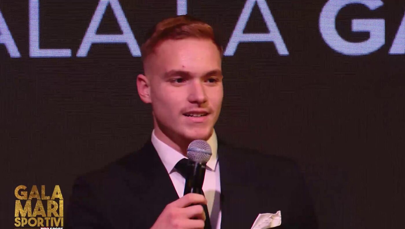 Arian Notrețu, premiat la Gala Mari Sportivi 2023: „Aș vrea să vă mulțumesc pentru oportunitatea de a fi alături de toți acești oameni ai sportului românesc care au excelat”. VIDEO