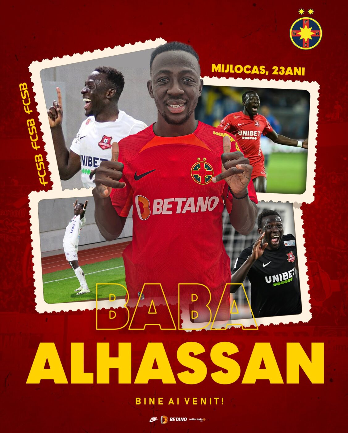 FCSB l-a prezentat oficial pe Baba Alhassan! Ce număr va purta pe tricou mijlocașul ghanez