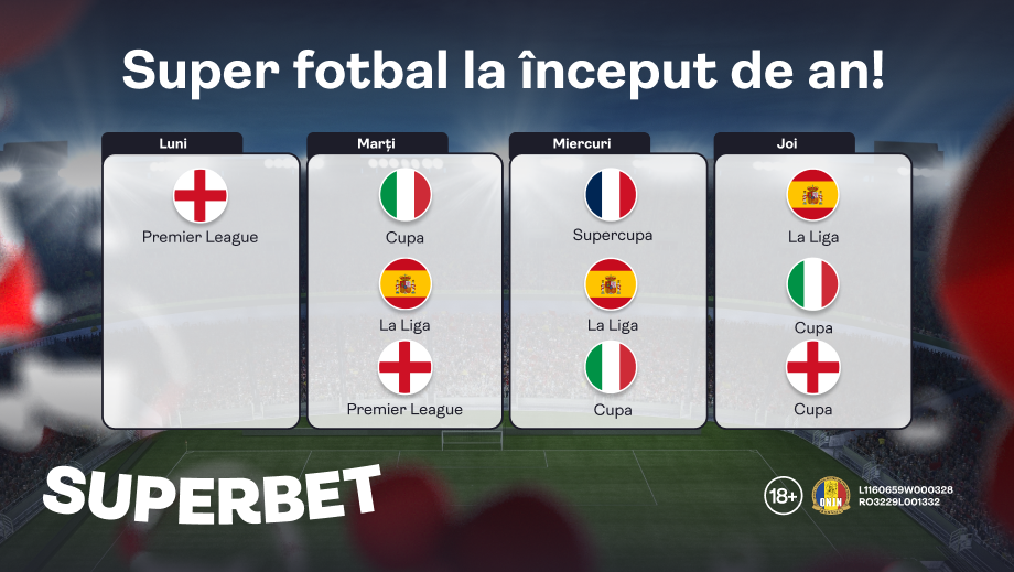 ADVERTORIAL. Semne bune anul are: super fotbal în prima săptămână din 2024