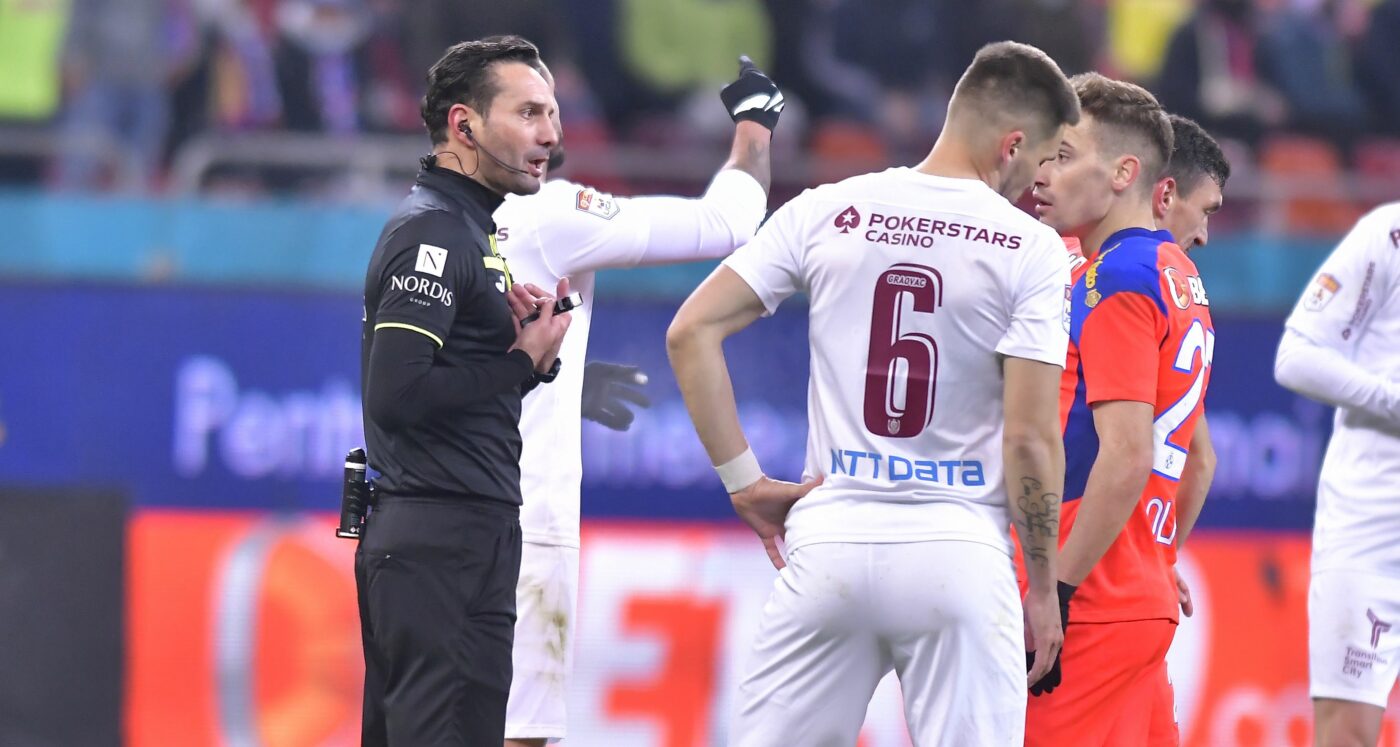 Încă o veste proastă pentru CFR, înainte de derby-ul cu FCSB. Se întâlnește cu tușierul care i-a interzis victoria în urmă cu trei etape