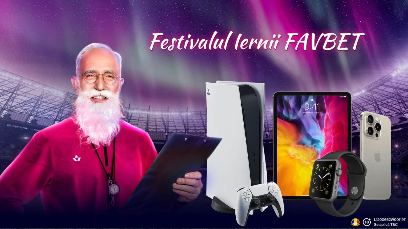 (P) Descoperă magia Crăciunului cu Favbet! Poți câștiga iPhone 15, MacBook, smart TV, consolă PS5 și alte cadouri de pe lista Moșului