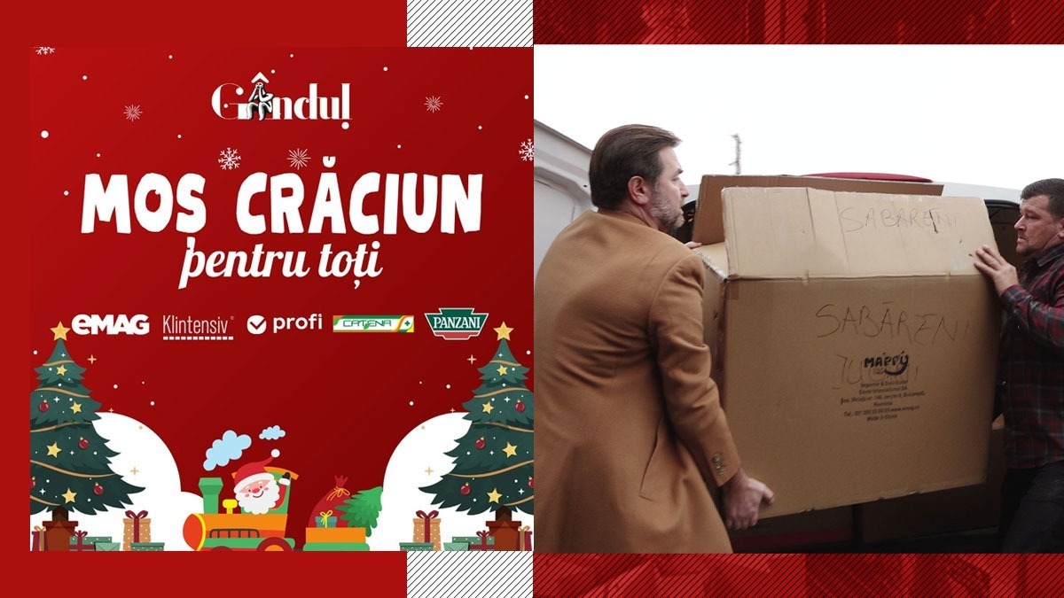 Gândul Media Network, campanie umanitară – „Moș Crăciun pentru Toți”: „IUBIREA și BUNĂTATEA nu au rămas doar vorbe goale”. VIDEO EXCLUSIV
