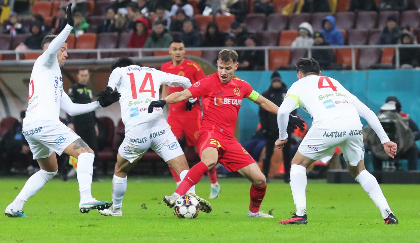 A ieșit accidentat din meciul trecut, dar a revenit cu o dublă! Darius Olaru, goluri de senzație în FCSB – FC Hermannstadt