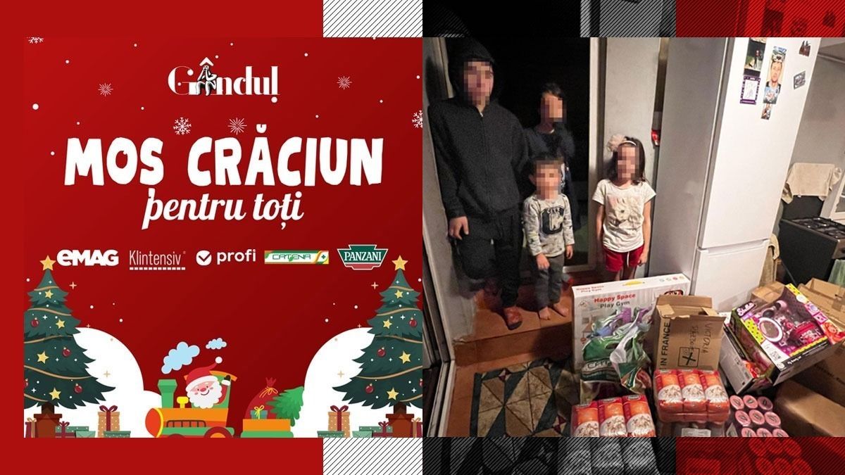 EXCLUSIV VIDEO | Gândul Media Network, campanie umanitară – ”Moș Crăciun pentru Toți”: „Familiile aflate în dificultate nu sunt singure”