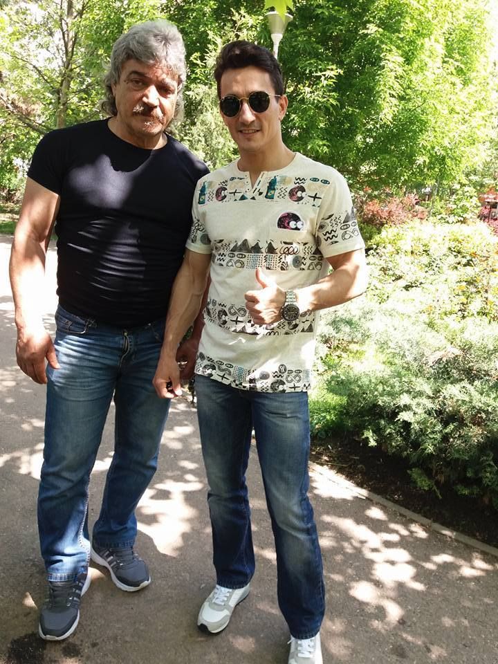 Marian Drăgulescu și tatăl său, Toni. Sursa: Facebook