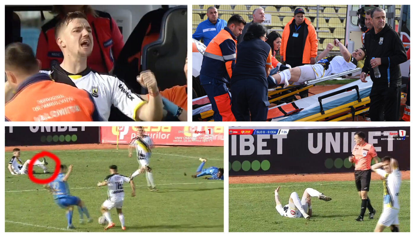 Stejărel Vișinar, accidentare horror și gesturi de căpitan adevărat! Și-a văzut piciorul rupt și și-a încurajat coechipierii să lupte mai departe. Cristian Pustai, extrem de afectat de suferința liderului Ceahlăului