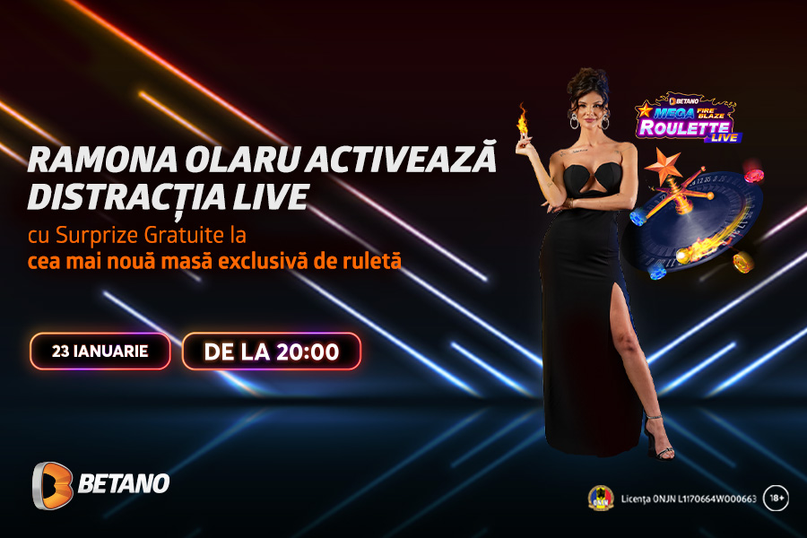 ADVERTORIAL. Ramona Olaru se întoarce în Betano Casino Live