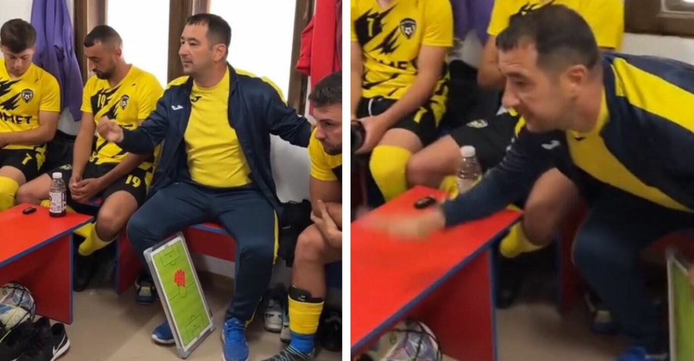Imagini virale cu discursul unui antrenor din liga 6 din România! Fotbaliştii de la Voința Bezdead au auzit un monolog inspirațional rupt din filmele cu Al Pacino: „A venit momentul să dovedim asta”